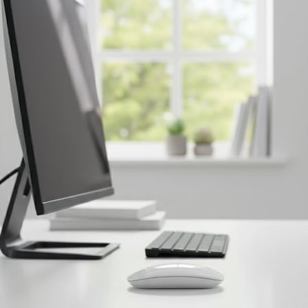 Beyaz Renkli Ergonomik Sessiz Kablosuz Mouse – USB Alıcılı, Ofis ve Oyun İçin Konforlu Bilgisayar Fa