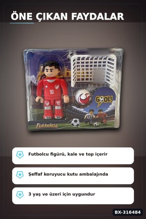 Futbolcu Mini Figür Oyuncak - Karışık Ülkeler Serisi Tekli Paket, 1 Adet BX-316484