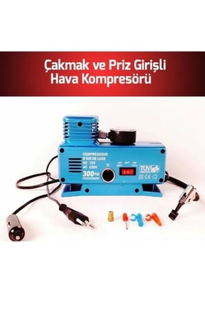 220 Volt-12 Volt 250 Psi Geniş Uygulama Yelpazesi Kompresör Lastik Hava Şişirme Oto Pompası