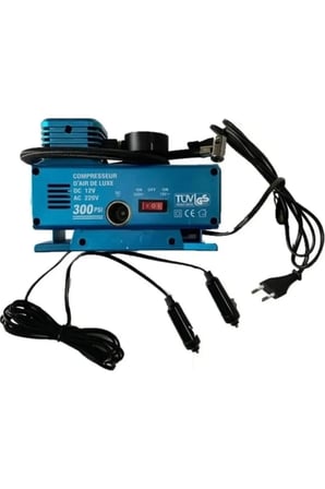 220 Volt-12 Volt 250 Psi Geniş Uygulama Yelpazesi Kompresör Lastik Hava Şişirme Oto Pompası