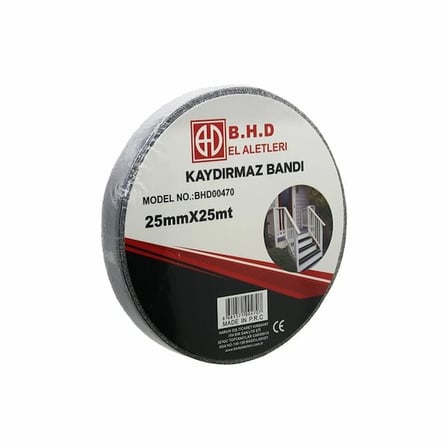 Kaydırmaz Siyah Bant 25 mm X 25 mt
