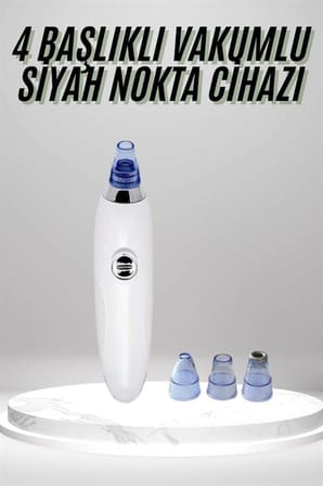 4 Başlıklı Pilli Vakumlu Siyah Nokta Temizleyici Akne Ve Sivilce Önleyici