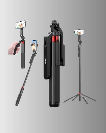 Dikey ve Yatay Çekim Destekli Selfie Stick Tripod