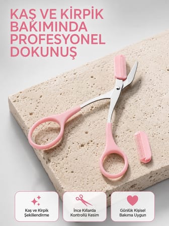 Taşınabilir Kaş ve Kirpik Düzenleme Makası - Ergonomik Tasarım Yeni Nesil