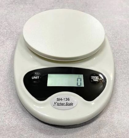 Trendexa SH-136 Mutfak Tartısı 5 Kg Dijital Beyaz 0.1 gr