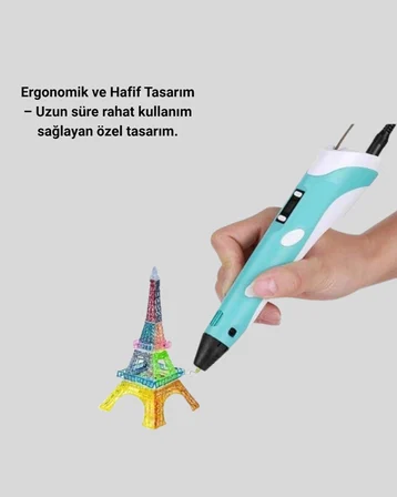 ABS ve PLA Filament Destekli 3D Yazıcı Kalem