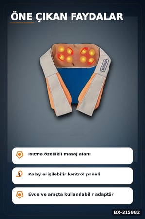Boyun Ve Vücut Aleti Şal Tipi - Ev Ofis Ve Araç Kullanımına Uygun BX-315982