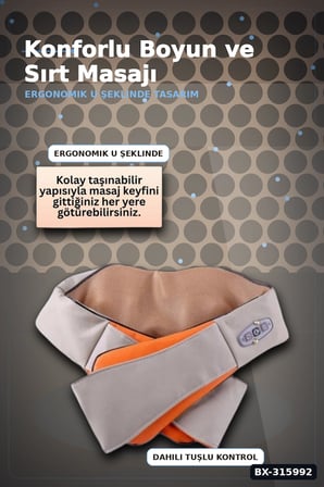 Isıtmalı Boyun Sırt Omuz Aleti - Ovmalı Ev Tipi Vücut Cihazı BX-315992