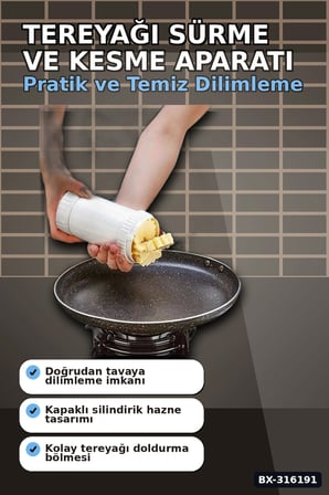 Tereyağı Sürme ve Kesme Aparatı - Pratik Saklama Kabı, Ergonomik Tereyağlık BX-316191