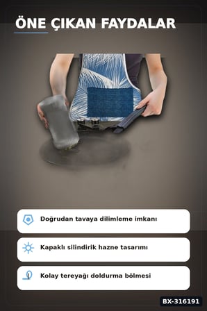 Tereyağı Sürme ve Kesme Aparatı - Pratik Saklama Kabı, Ergonomik Tereyağlık BX-316191