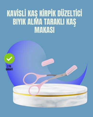 Tarak ve Fırça Başlıklı Kaş Şekillendirme Makası