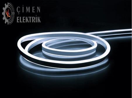 Neon Hortum LED 12V Beyaz Işık IP65 Dış Mekan Bahçe Aydınlatma Şeridi 5 Metre BX-316685