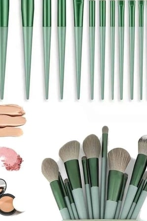 Makyaj Fırça Seti 13 Parça Yumuşak Kıllı Far ve Yüz Uygulama Çantalı Set BX-316232