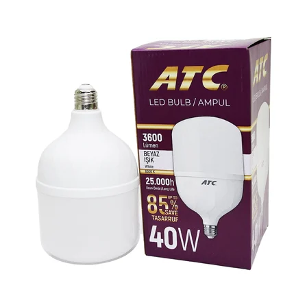 40w Torch Led Bulb Ampul Beyaz E27 Bx40