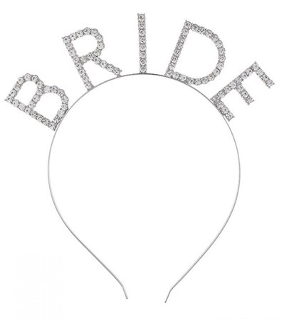 Bekarlığa Veda Mega Boy Kristal Taşlı Gümüş Bride Taç Gelin Tacı 20x21 Cm Bx40