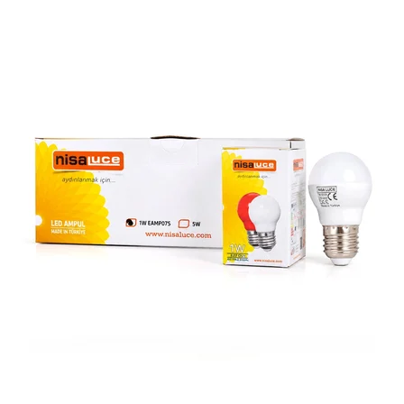 10 Adet 1w E27 Beyaz Yuvarlak Gece Lambası Led Ampul Bx40