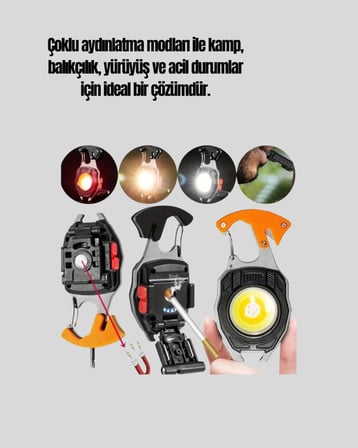 Çok Modlu LED Işıklı Pratik Anahtarlık