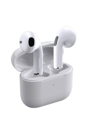 Mini Kablosuz Kulaklık - Bluetooth 5.0, Dokunmatik Kontrol ve Suya Dayanıklı Beyaz Tasarım
