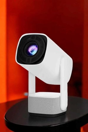Şarjlı Projeksiyon Oyun Sinema Projektörü 4K HD Görüntü Kaliteli Yeni Nesil