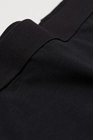 Erkek Siyah  Düz Likralı Boxer Şort 5’li Paket