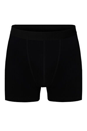 Erkek Siyah Düz Likralı Boxer Şort 10’lu