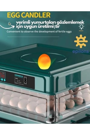 Profesyonel 130 Yumurtalık Tam Otomatik Kuluçka Makinesi Yedek Motorlu Tavuk Kaz Ördek Bıldırcın Güvercin Süs Kuşu İçin Tasarlanmış