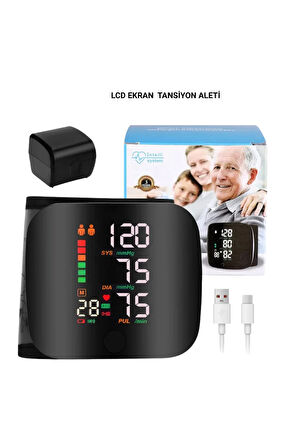 Renkli LCD Ekranlı Bilekten Tansiyon Aleti – Taşınabilir ve Kolay Kullanım Tansiyon Aleti