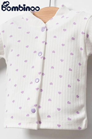 Organik 5 Parça Yeni Doğan Zıbın Set Hastane Cıkışı Fitilli Ekru Kumaşa Kutulu Casual/