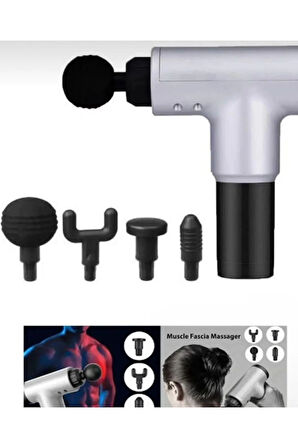 Masaj Aleti Tabancası Sporcu Kas Rahatlatıcı Şarjlı 6 Seviye Titreşimli Fascial Massage Gun RENK SEÇİLEMEZ