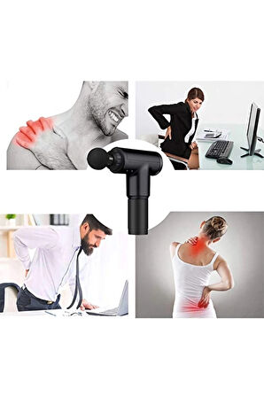 Masaj Tabancası Sporcu Masaj Aleti 4 Başlıklı Şarjlı 6 Fonksiyon RENK SEÇİLEMEZ