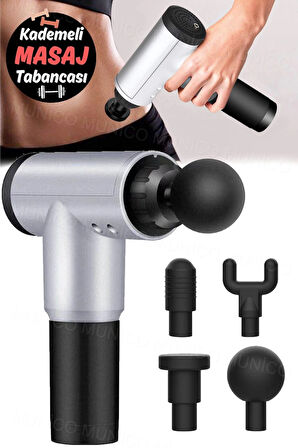 4 Başlıkla Şarjlı Masaj Tabancası: Derin Dokuda Kasları Rahatlatan Profesyonel Masaj RENK SEÇİLEMEZ