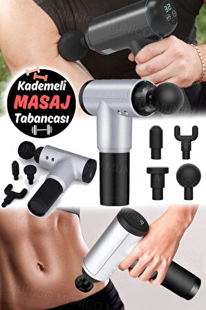 4 Başlıkla Şarjlı Masaj Tabancası: Derin Dokuda Kasları Rahatlatan Profesyonel Masaj RENK SEÇİLEMEZ