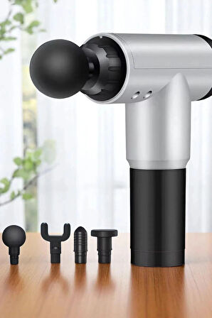 Yeni Nesil Masaj Tabancası 4 Başlıklı Sporcu Şarjlı Kablosuz Omuz Bacak Ayak RENK SEÇİLEMEZ