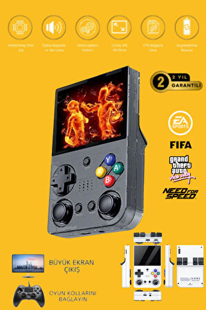 M21 64GB IPS HDMİ TV 20000+ Oyunlu Retro Arcade Atari PSP/PS1/Fıfa Gta Mario Games Oyun Konsolu