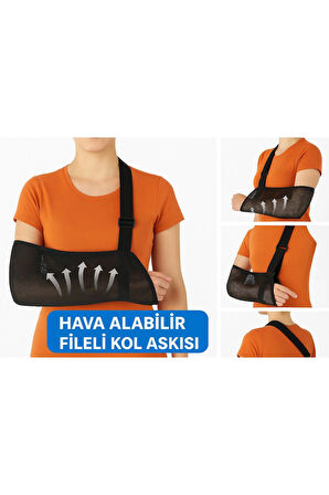 Fileli Ortopedik Kol Askısı Ayarlanabilir Hava Alan Kırık Çıkık İncinme için Kol Sabitleyici Destek