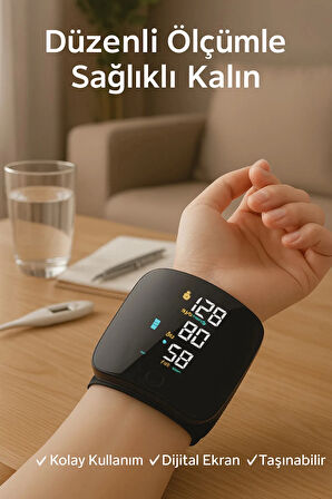 Akıllı Dijital Sesli Türkçe Konuşan Koldan Tam Otomatik Hassas Tansiyon Nabız Ölçme Aleti LCD Ekran