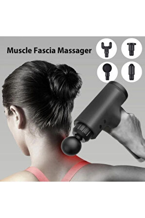Masaj Tabancası Kas Rahatlatıcı Şarjlı Massage Gun RENK SEÇİLEMEZ)