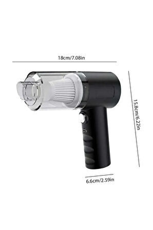 3 in 1 Şarjlı Kablosuz Vakumlu El Araba Süpürgesi Araç Ev Ofis Süpürgesi