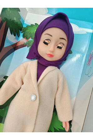 Tesettürlü Meryem Bebek Sesli Dua ve İlahi Söyleyen İnteraktif Maneviyat Geliştirici Oyuncak Bebek