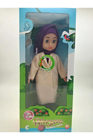 Tesettürlü Meryem Bebek Sesli Dua ve İlahi Söyleyen İnteraktif Maneviyat Geliştirici Oyuncak Bebek