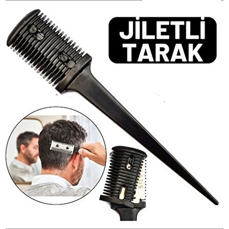 BX Jiletli Kırık Saç Sakal Düzletme İnceltme Tarağı