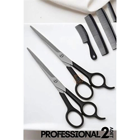 BX Berber Makası 2 ADET Profesyonel 6.5 inç Çelik