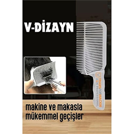 BX Kuaför Berber V Dizayn Kavisli Kontur Kesim Tarağı