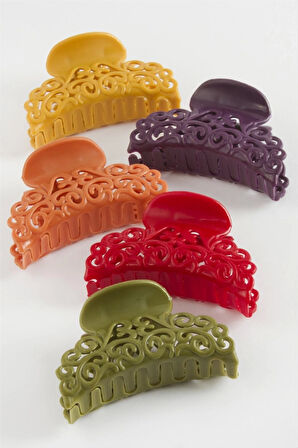 Çini Desenli Renkli Mandal Toka 6 cm