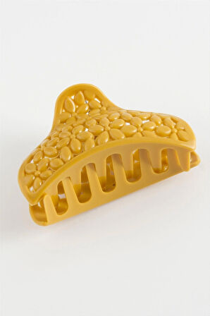 Oval Çiçek Renkli Mandal Toka 8 cm