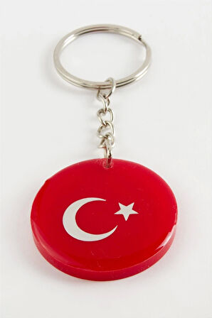 Ay Yıldız Epoksi Anahtarlık
