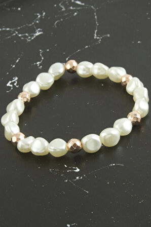 İnci Hematit Doğaltaş Bileklik