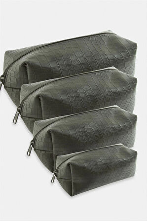 4 Adet El Tutmalı Makyaj Çantası