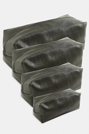 4 Adet El Tutmalı Makyaj Çantası