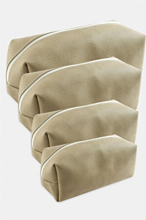 4 Adet El Tutmalı Makyaj Çantası